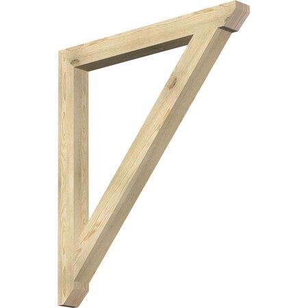 Ekena Millwork Traditional Slat Rough Sawn Bracket, Douglas Fir, 4"W x 42"D x 48"H BKT04X42X48TRA06RDF